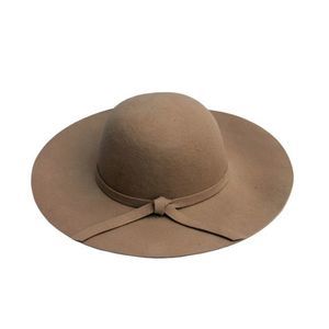 Elegant Tan Wide-Brim Hat